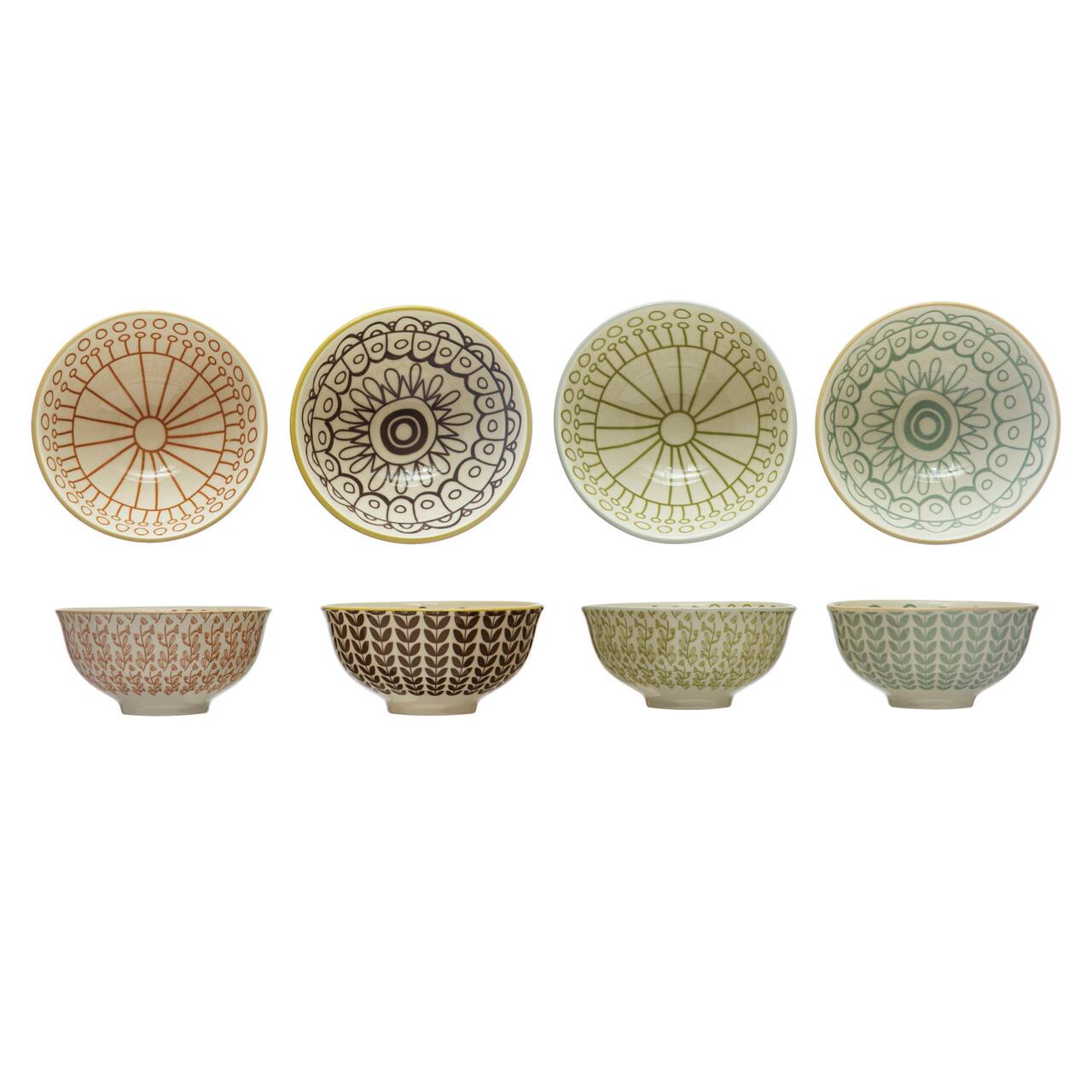 Hello Honey® Painted Patterns Stoneware Bowl Set